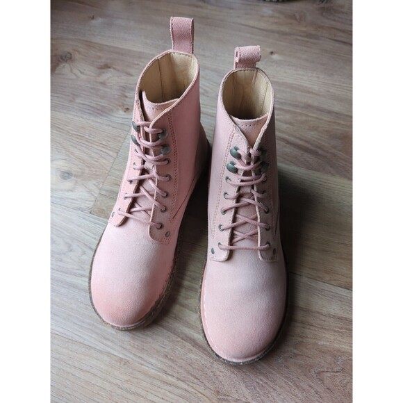 Birkenstock Bryson Combat Pink Suede Boots EU 41 Women 10-10.5 - Picture 3 of 12